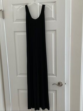 Norma Kamali Criss Cross Black Sleeveless Jumpsuit